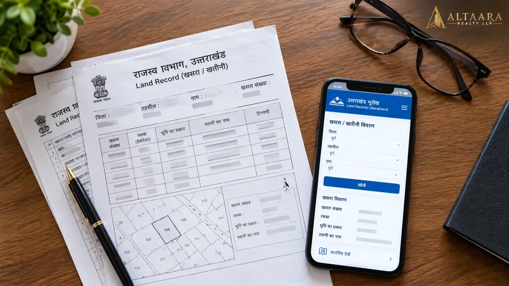 Khasra and khatauni Uttarakhand land record documents
